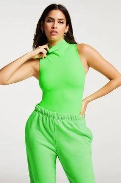 GA-SALE SEAMLESS FUNNEL TANK BODYSUIT | CHARTREUSE003 Neon Collection