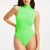 GA-SALE SEAMLESS FUNNEL TANK BODYSUIT | CHARTREUSE003 Neon Collection