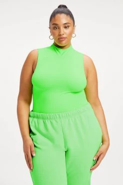 GA-SALE SEAMLESS FUNNEL TANK BODYSUIT | CHARTREUSE003 Neon Collection