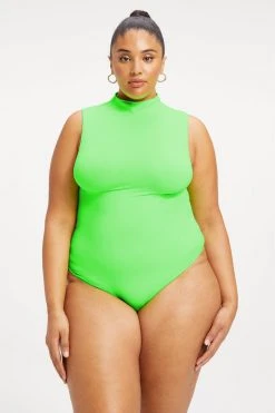 GA-SALE SEAMLESS FUNNEL TANK BODYSUIT | CHARTREUSE003 Neon Collection