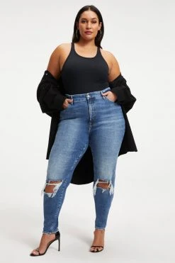 GOOD AMERICAN RACERBACK TANK BODYSUIT | BLACK001 Bodysuits