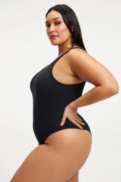 GOOD AMERICAN RACERBACK TANK BODYSUIT | BLACK001 Bodysuits