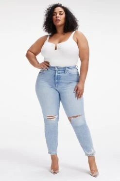 GOOD AMERICAN Bodysuits GOOD TOUCH RUCHED U RING BODYSUIT | IVORY001