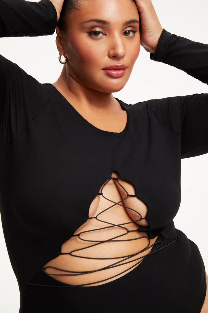 Flash Sale โ๏ธ GOOD AMERICAN Bodysuits GOOD TOUCH LACE UP BODYSUIT | BLACK001 ๐ 1 GOOD AMERICAN Bodysuits GOOD TOUCH LACE UP BODYSUIT | BLACK001