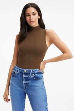 GOOD AMERICAN GOOD TOUCH TURTLENECK BODY | FOG001