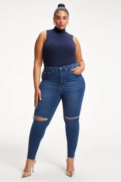 GOOD AMERICAN GOOD TOUCH TURTLENECK BODY | NAVY001 Bodysuits