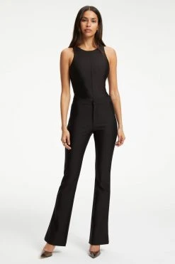 GOOD AMERICAN COMPRESSION HIGH NECK BODYSUIT | BLACK001 Bodysuits