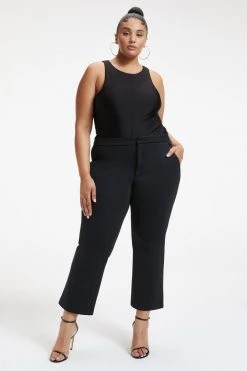 GOOD AMERICAN COMPRESSION HIGH NECK BODYSUIT | BLACK001 Bodysuits