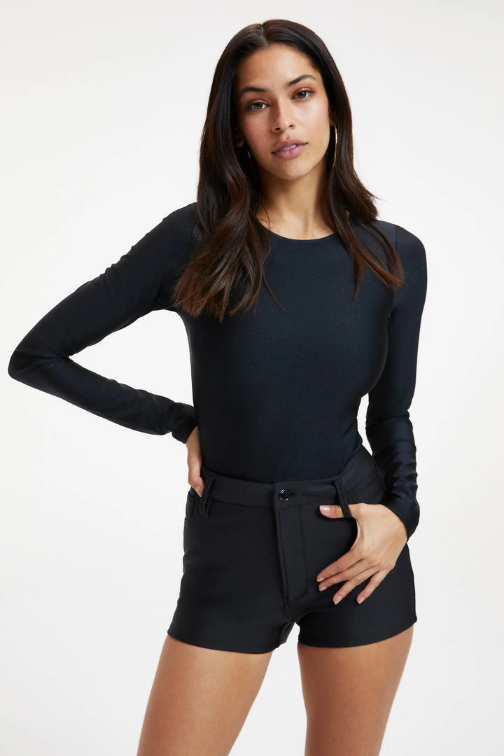 Budget 🔥 GOOD AMERICAN COMPRESSION LONG SLEEVE BODYSUIT | BLACK001 ⭐ 2 GOOD AMERICAN COMPRESSION LONG SLEEVE BODYSUIT | BLACK001
