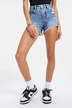 GOOD AMERICAN High Waisted THE BOMBSHELL SHORT | INDIGO052