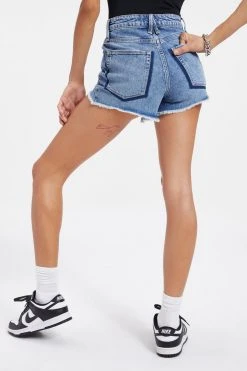 GOOD AMERICAN High Waisted THE BOMBSHELL SHORT | INDIGO052