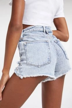 GOOD AMERICAN THE BOMBSHELL SHORT | INDIGO053 High Waisted