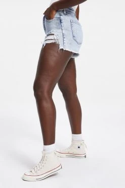 GOOD AMERICAN THE BOMBSHELL SHORT | INDIGO053 High Waisted