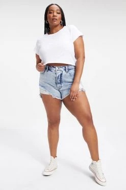 GOOD AMERICAN THE BOMBSHELL SHORT | INDIGO053 High Waisted