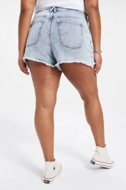 GOOD AMERICAN THE BOMBSHELL SHORT | INDIGO053 High Waisted
