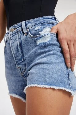 GA-SALE High Waisted THE BOMBSHELL SHORT | INDIGO095