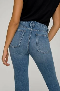 GA-SALE High Waisted GOOD BOY EXPOSED BUTTON | BLUE657