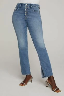 GA-SALE High Waisted GOOD BOY EXPOSED BUTTON | BLUE657