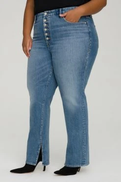 GA-SALE High Waisted GOOD BOY EXPOSED BUTTON | BLUE657