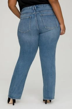 GA-SALE High Waisted GOOD BOY EXPOSED BUTTON | BLUE657