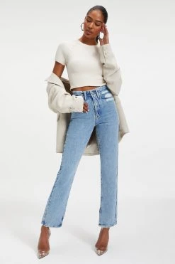 GOOD AMERICAN GOOD BOY 32" INSEAM | INDIGO041 High Waisted