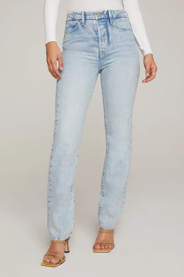 Discount ❤️ GOOD AMERICAN High Waisted GOOD BOY | BLUE643 ⌛ 1 GOOD AMERICAN High Waisted GOOD BOY | BLUE643