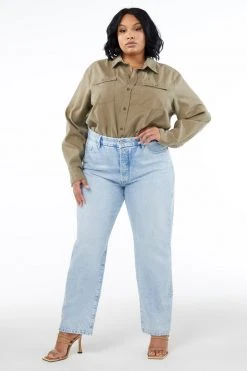 Discount ❤️ GOOD AMERICAN High Waisted GOOD BOY | BLUE643 ⌛ 16 GOOD AMERICAN High Waisted GOOD BOY | BLUE643