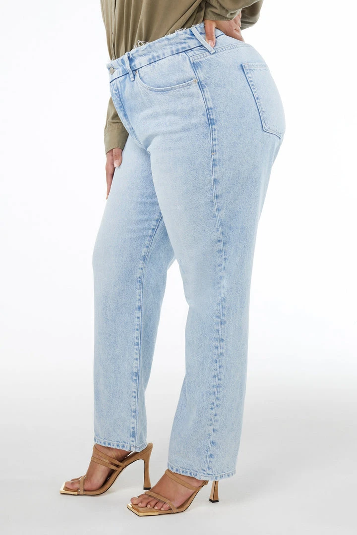 Discount ❤️ GOOD AMERICAN High Waisted GOOD BOY | BLUE643 ⌛ 8 GOOD AMERICAN High Waisted GOOD BOY | BLUE643