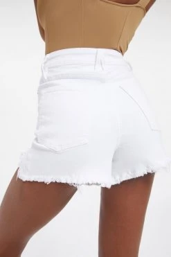 GOOD AMERICAN BOMBSHELL SHORT | WHITE038 High Waisted