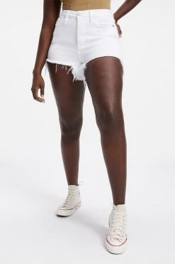 GOOD AMERICAN BOMBSHELL SHORT | WHITE038 High Waisted