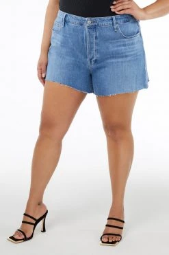 GOOD AMERICAN High Waisted BOMBSHELL SPLIT POCKETS| BLUE461
