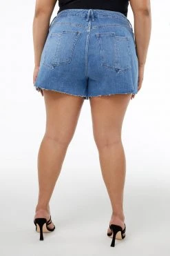 GOOD AMERICAN High Waisted BOMBSHELL SPLIT POCKETS| BLUE461