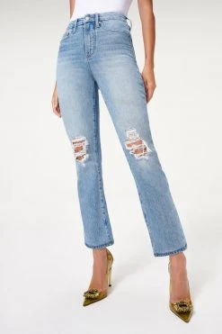 GA-SALE High Waisted GOOD BOY DESTRUCTED 28” | INDIGO085
