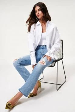 GA-SALE High Waisted GOOD BOY DESTRUCTED 28” | INDIGO085