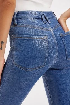 Outlet 🛒 GOOD AMERICAN GOOD CLASSIC | INDIGO SNAKE002 ⭐ 22 GOOD AMERICAN GOOD CLASSIC | INDIGO SNAKE002