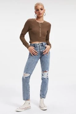 GOOD AMERICAN High Waisted GOOD CLASSIC | INDIGO036