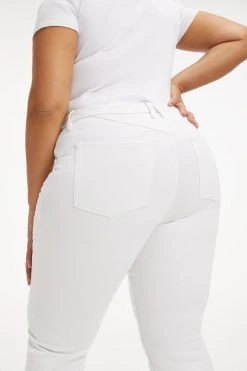 GOOD AMERICAN GOOD CLASSIC BOOT | WHITE036 High Waisted