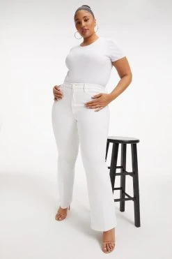 GOOD AMERICAN GOOD CLASSIC BOOT | WHITE036 High Waisted