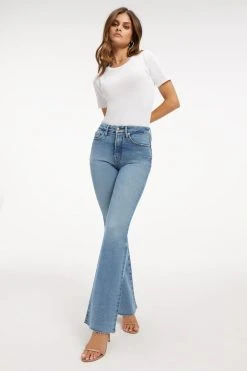 Best Sale ✨ GOOD AMERICAN GOOD CLASSIC BOOT | INDIGO027 High Waisted ✔️ 32 GOOD AMERICAN GOOD CLASSIC BOOT | INDIGO027 High Waisted