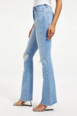 GOOD AMERICAN GOOD CLASSIC BOOT RAW HEM | INDIGO129 High Waisted