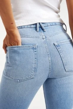 GOOD AMERICAN GOOD CLASSIC BOOT RAW HEM | INDIGO129 High Waisted