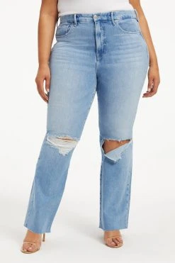 GOOD AMERICAN GOOD CLASSIC BOOT RAW HEM | INDIGO129 High Waisted