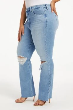 GOOD AMERICAN GOOD CLASSIC BOOT RAW HEM | INDIGO129 High Waisted