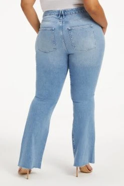 GOOD AMERICAN GOOD CLASSIC BOOT RAW HEM | INDIGO129 High Waisted