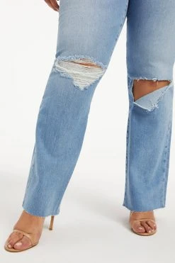 GOOD AMERICAN GOOD CLASSIC BOOT RAW HEM | INDIGO129 High Waisted