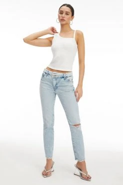 GOOD AMERICAN GOOD CLASSIC CROSSOVER WAIST | BLUE681