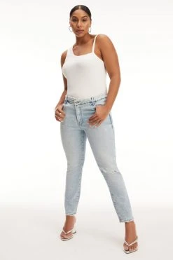 GOOD AMERICAN GOOD CLASSIC CROSSOVER WAIST | BLUE681