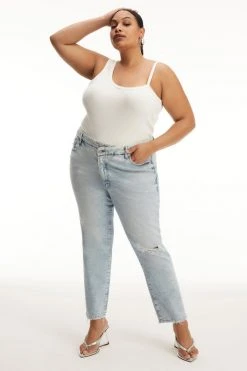 GOOD AMERICAN GOOD CLASSIC CROSSOVER WAIST | BLUE681