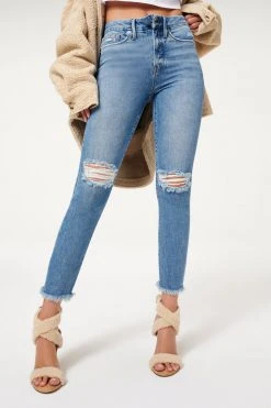 Cheap ⌛ GA-SALE High Waisted GOOD CLASSIC FRAY HEM | INDIGO092 ⌛ 10 GA-SALE High Waisted GOOD CLASSIC FRAY HEM | INDIGO092