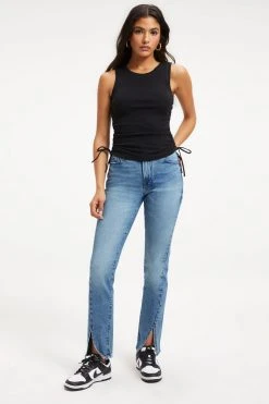 GOOD AMERICAN GOOD CLASSIC TWISTED SLIT | INDIGO093